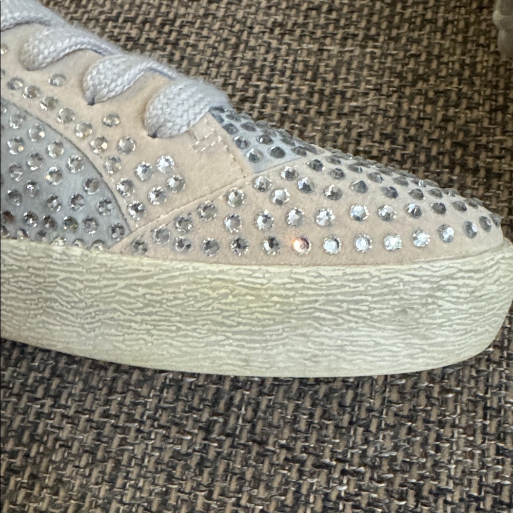 Mi.iM Miko Rubber Sole Lace-up Rhinestone Suede Star Sneakers size 8.5 - Picture 7 of 11
